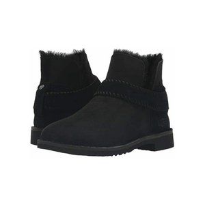 UGG Mckay Whipstitch Detail Art Deco Rivet Booties Black Size 7.5 1012358